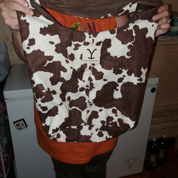 Yellowstone Brown and White Hobo Bag - Picture 4 of 5